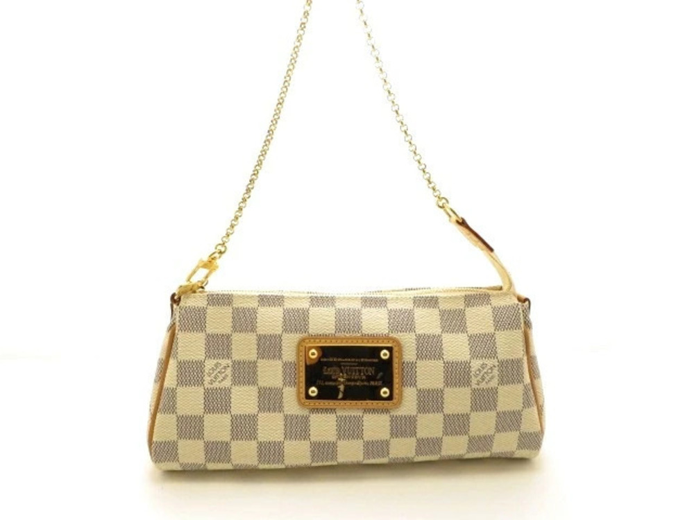 LOUIS VUITTON Bag Shoulder Eva Damier Azur White